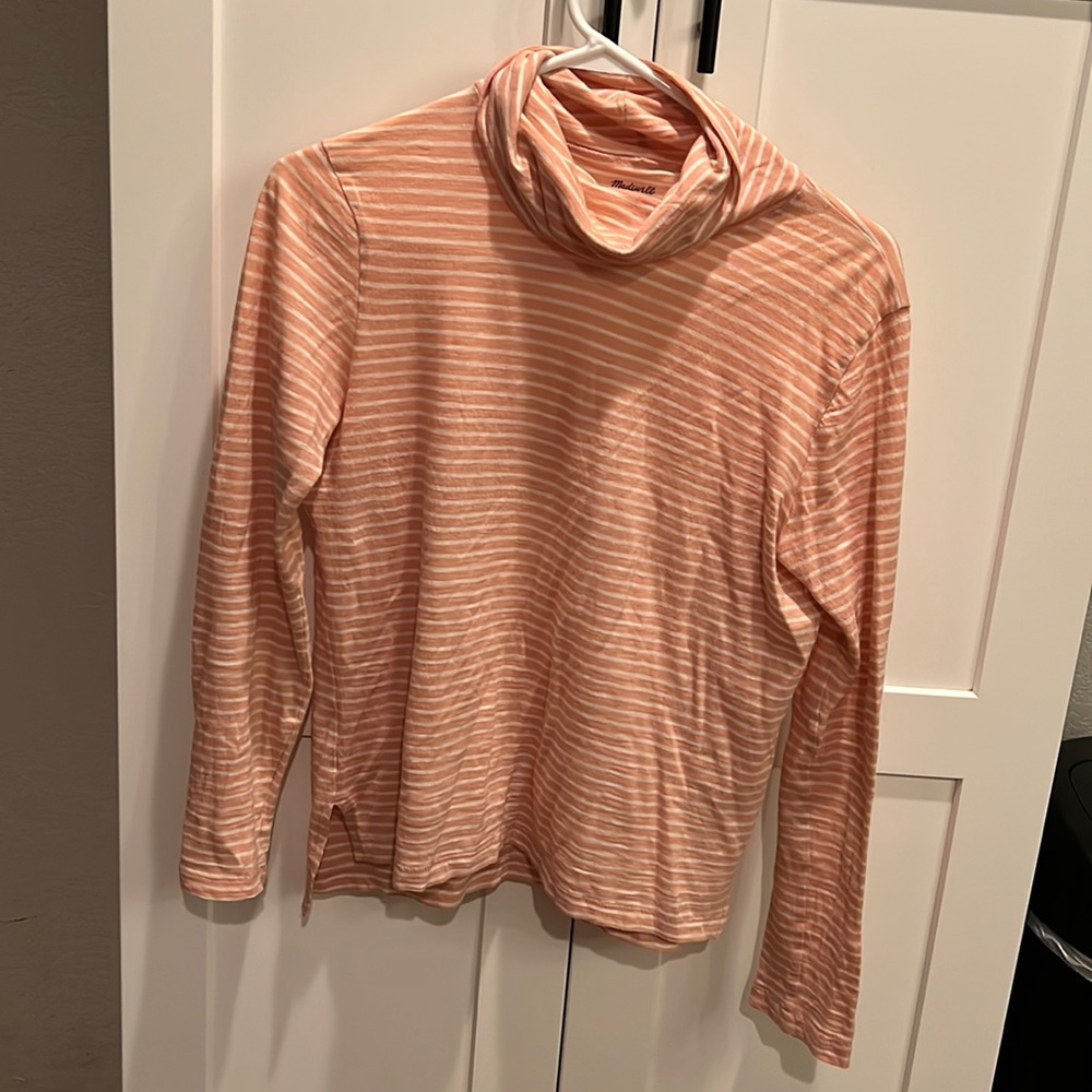 Madewelll striped lightweight turtleneck